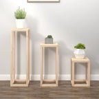 vidaXL 3-tlg. Pflanzenständer-Set Massivholz Kiefer