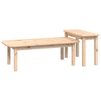 vidaXL 2-tlg. Couchtisch-Set Massivholz Kiefer