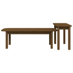 vidaXL 2-tlg. Couchtisch-Set Honigbraun Massivholz Kiefer