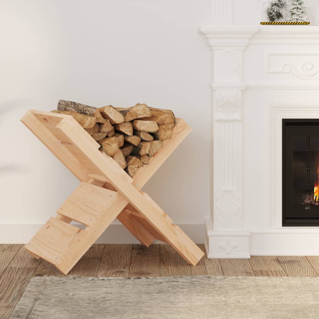 vidaXL Kaminholzhalter 47x39,5x48 cm Massivholz Kiefer