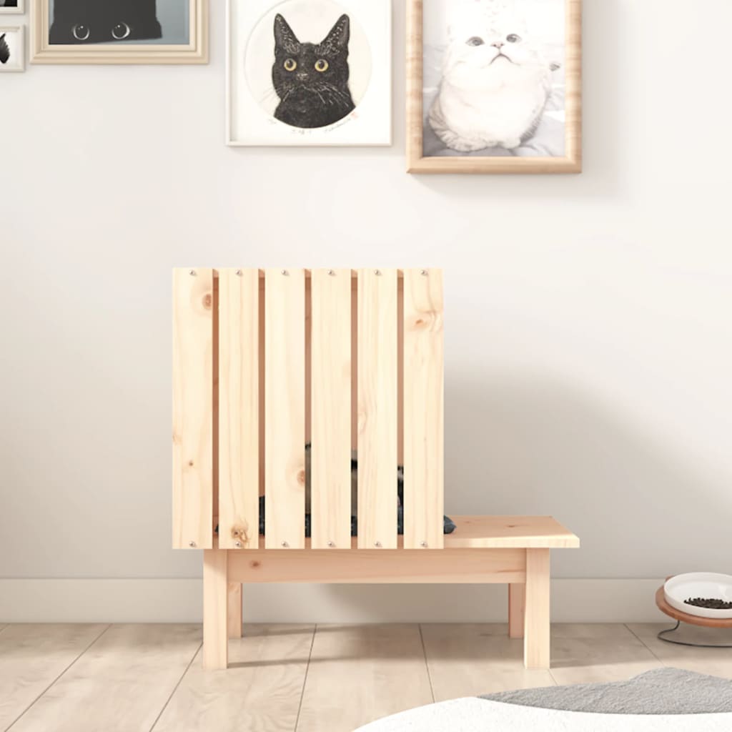 vidaXL Katzenhaus 60x36x60 cm Massivholz Kiefer