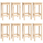 vidaXL 9-tlg. Bar-Set Massivholz Kiefer