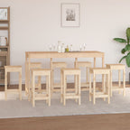 vidaXL 9-tlg. Bar-Set Massivholz Kiefer