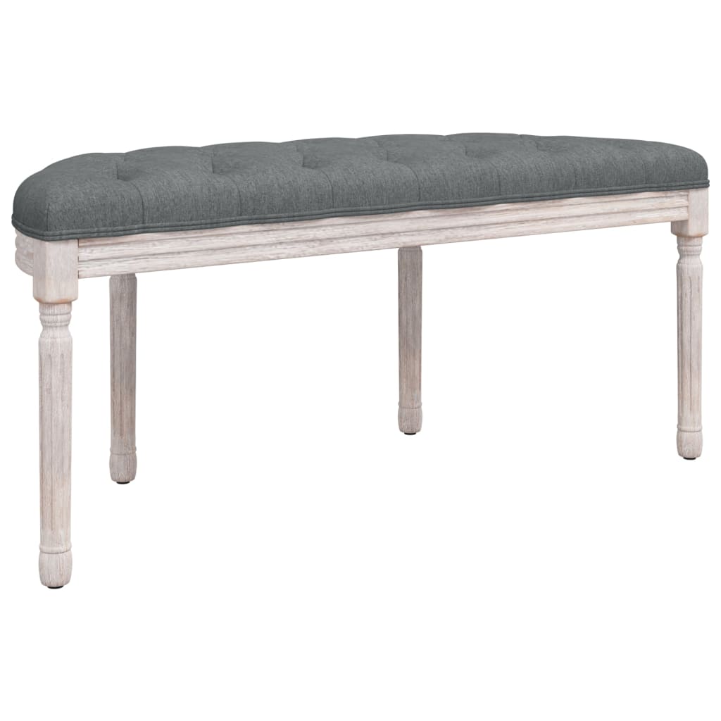vidaXL Sitzbank Dunkelgrau 110,5x45x49 cm Stoff