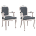 vidaXL Esszimmerstühle 2 Stk. Dunkelgrau 62x59,5x100,5 cm Samt