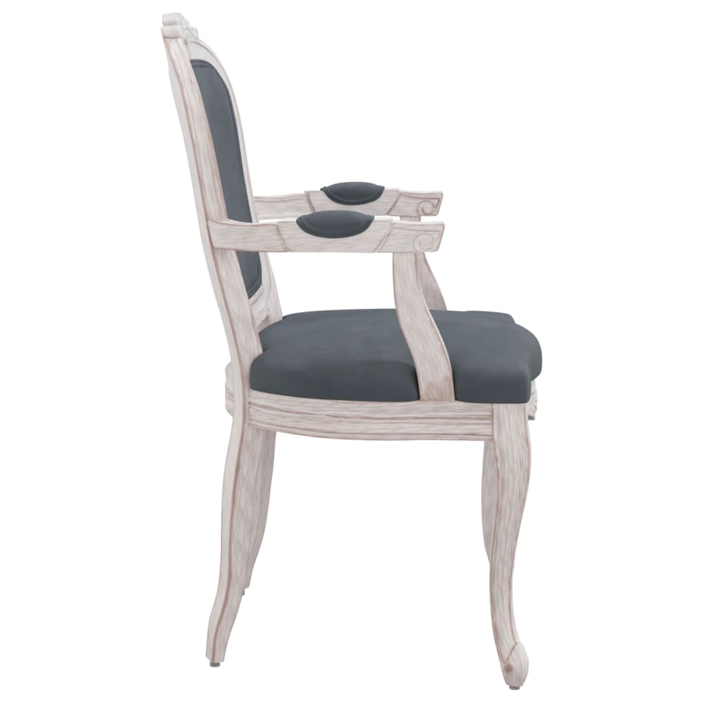 vidaXL Esszimmerstühle 2 Stk. Dunkelgrau 62x59,5x100,5 cm Samt