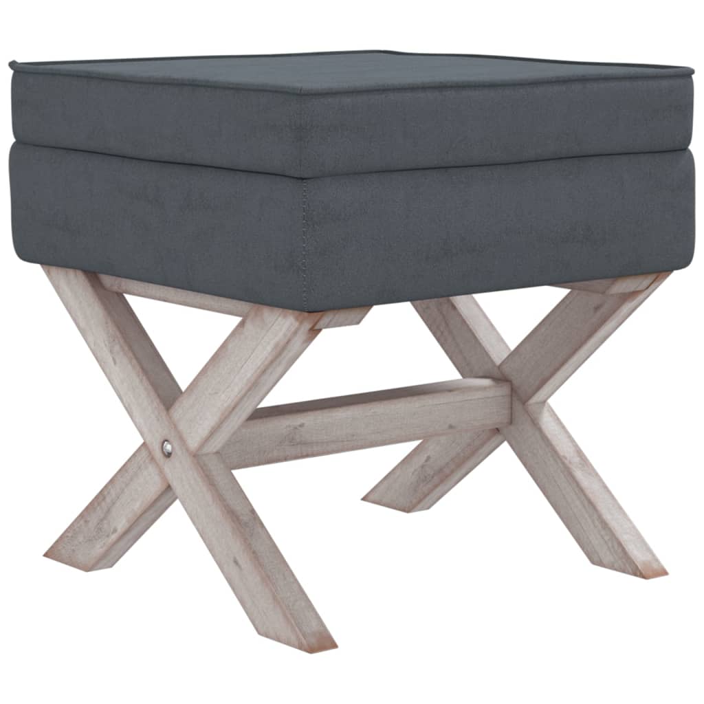 vidaXL Hocker mit Stauraum Dunkelgrau 45x45x49 cm Samt