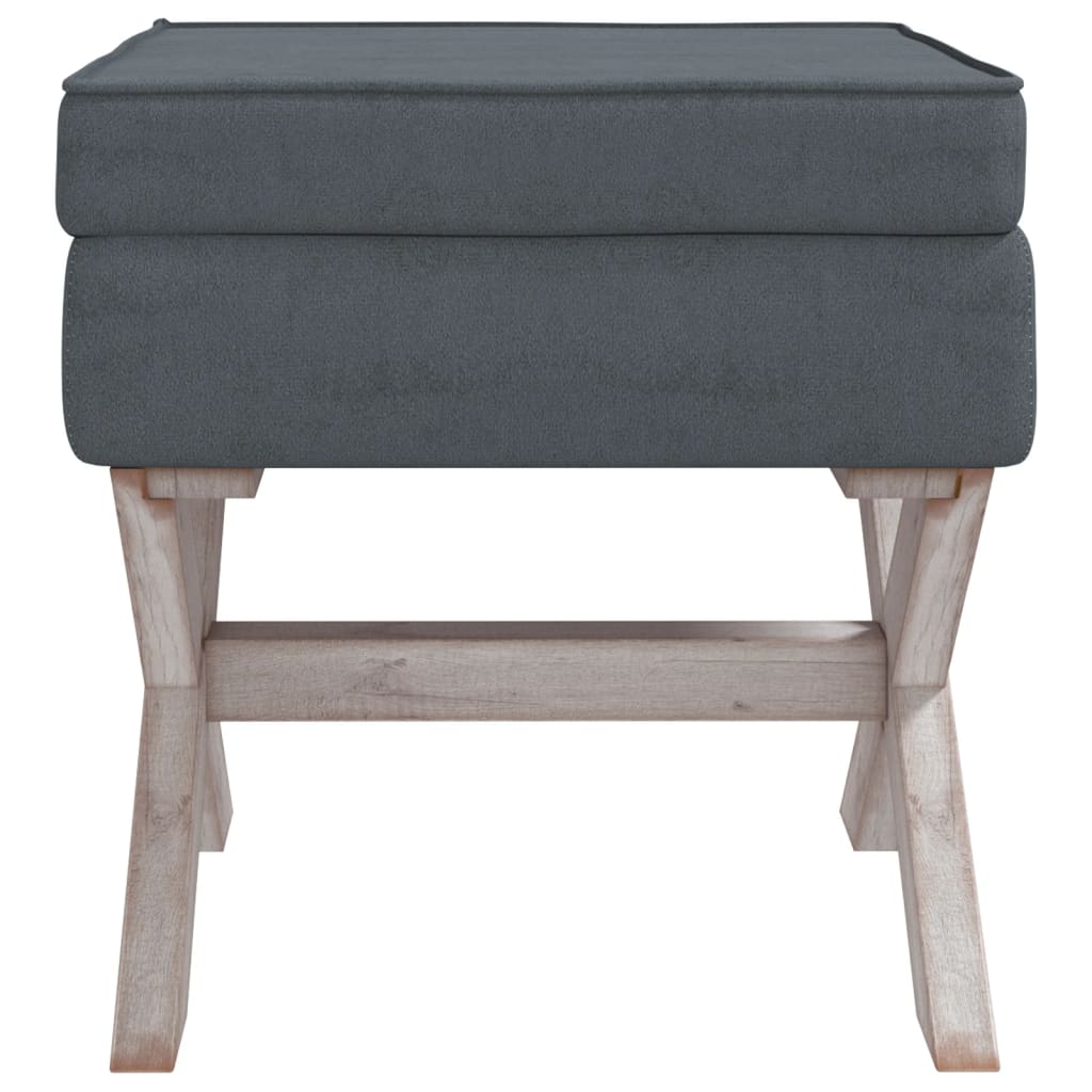 vidaXL Hocker mit Stauraum Dunkelgrau 45x45x49 cm Samt