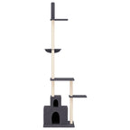 vidaXL Kratzbaum Deckenhoch Dunkelgrau 250,5-276,5 cm