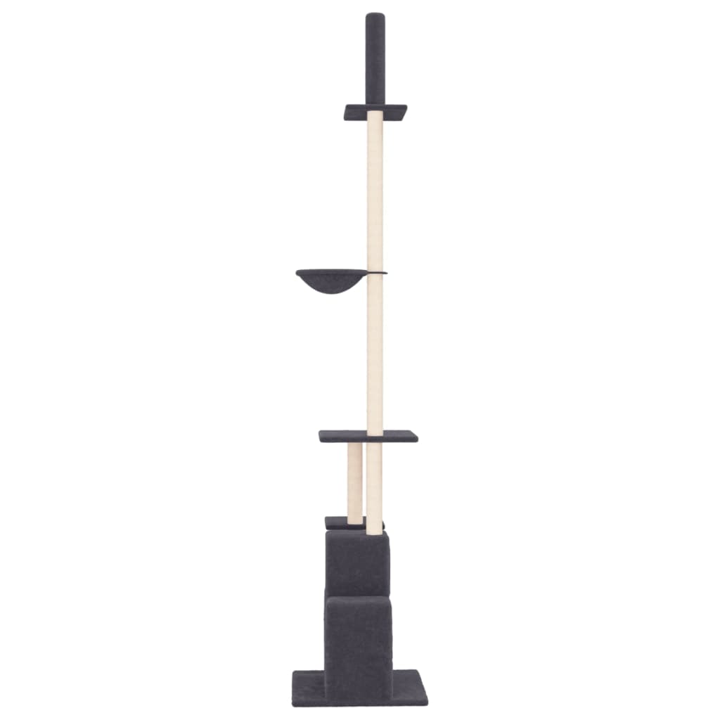 vidaXL Kratzbaum Deckenhoch Dunkelgrau 250,5-276,5 cm