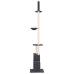 vidaXL Kratzbaum Deckenhoch Dunkelgrau 250,5-276,5 cm