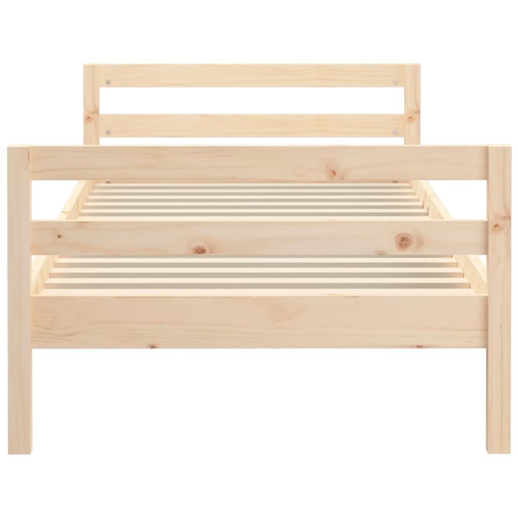 vidaXL Massivholzbett ohne Matratze 90x190 cm Kiefer