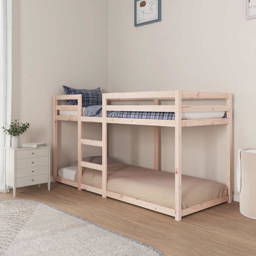 vidaXL Etagenbett 80x200 cm Massivholz Kiefer
