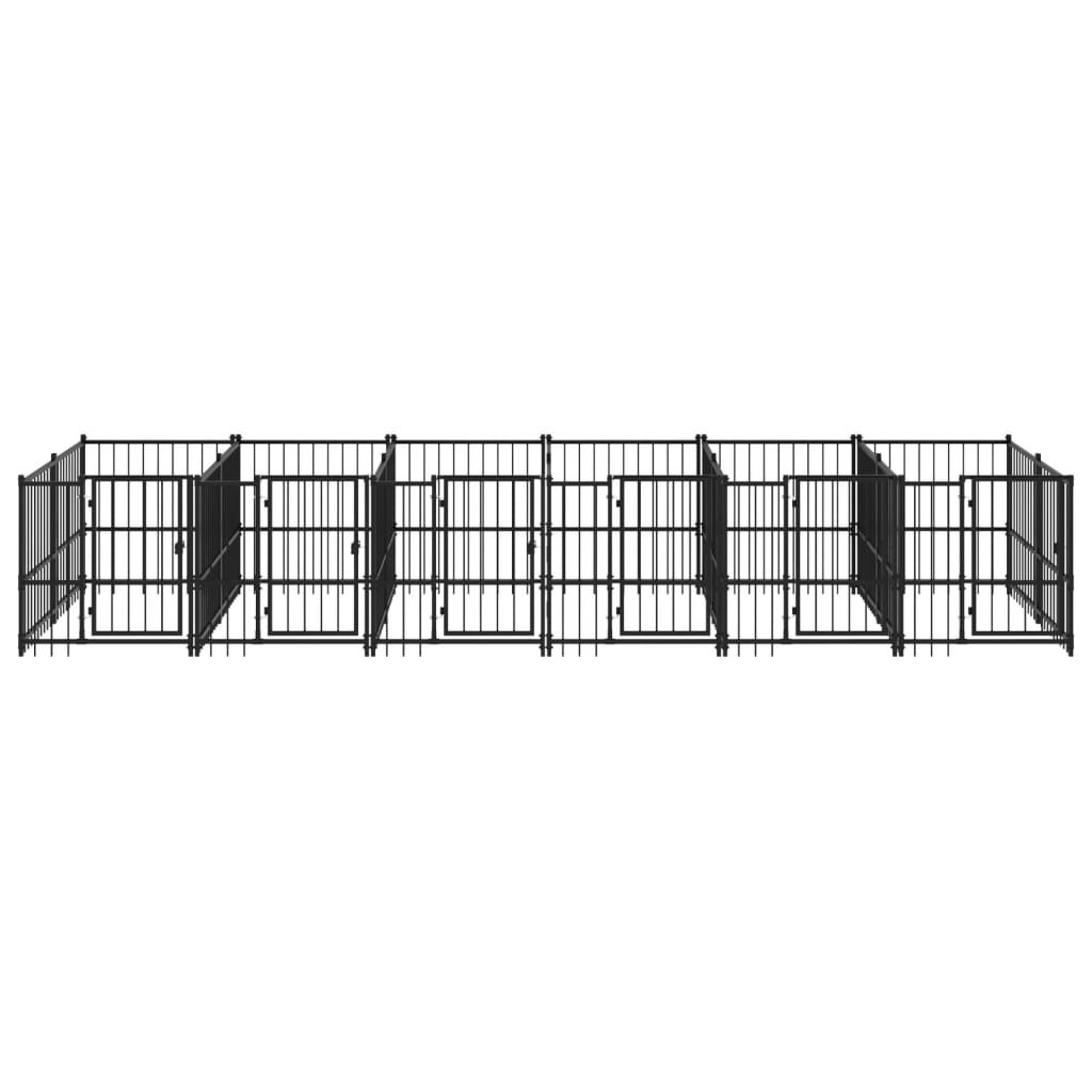 vidaXL Outdoor-Hundezwinger Stahl 11,26 m²