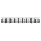 vidaXL Outdoor-Hundezwinger mit Dach Stahl 16,89 m²