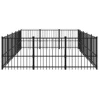 vidaXL Outdoor-Hundezwinger Stahl 14,11 m²