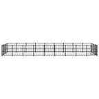 vidaXL Outdoor-Hundezwinger Stahl 25,4 m²