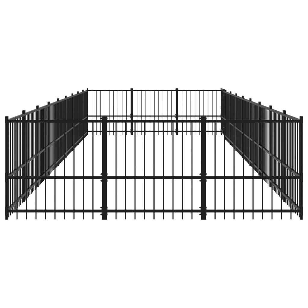 vidaXL Outdoor-Hundezwinger Stahl 25,4 m²