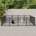 vidaXL Outdoor-Hundezwinger Stahl 15,05 m²