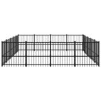 vidaXL Outdoor-Hundezwinger Stahl 18,82 m²