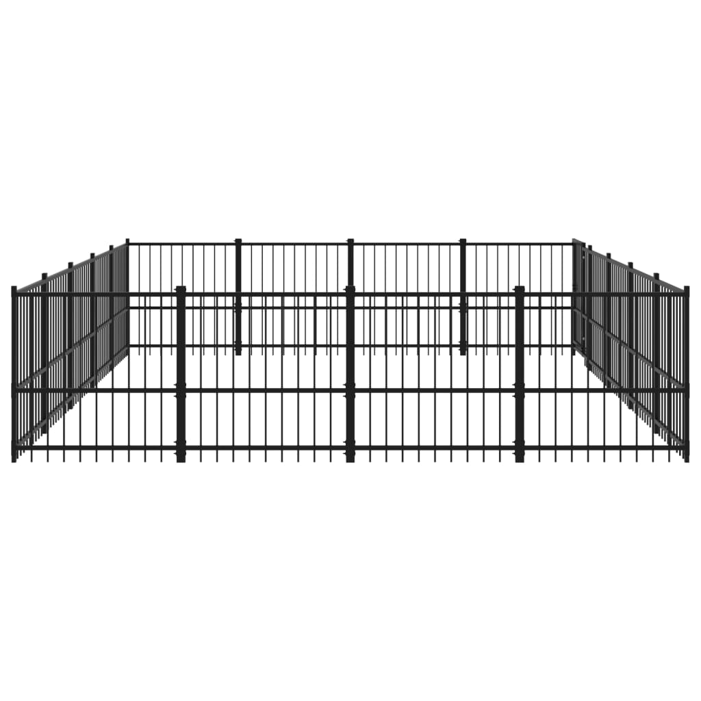 vidaXL Outdoor-Hundezwinger Stahl 18,82 m²