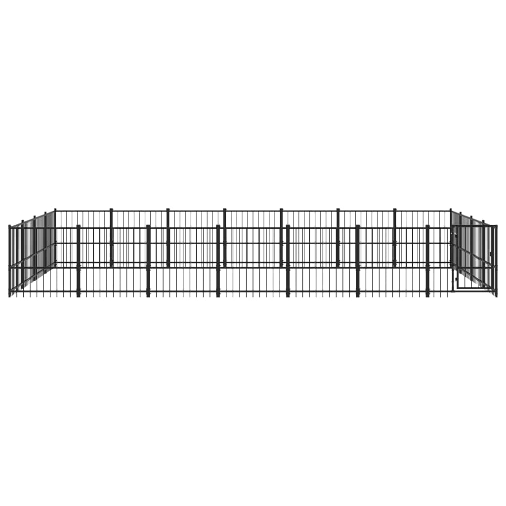 vidaXL Outdoor-Hundezwinger Stahl 26,35 m²