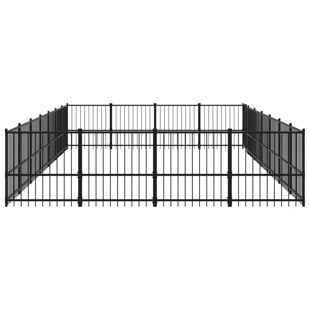 vidaXL Outdoor-Hundezwinger Stahl 26,35 m²