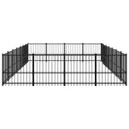 vidaXL Outdoor-Hundezwinger Stahl 26,35 m²