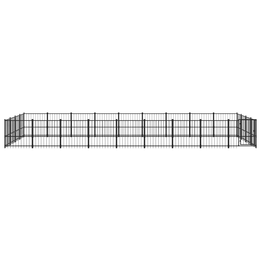 vidaXL Outdoor-Hundezwinger Stahl 33,87 m²