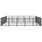 vidaXL Outdoor-Hundezwinger Stahl 23,52 m²