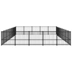 vidaXL Outdoor-Hundezwinger Stahl 42,34 m²