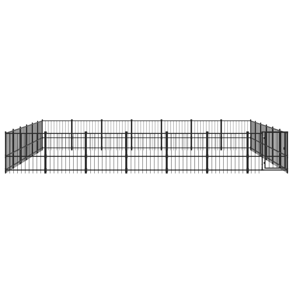 vidaXL Outdoor-Hundezwinger Stahl 39,52 m²