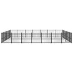 vidaXL Outdoor-Hundezwinger Stahl 39,52 m²