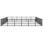 vidaXL Outdoor-Hundezwinger Stahl 39,52 m²