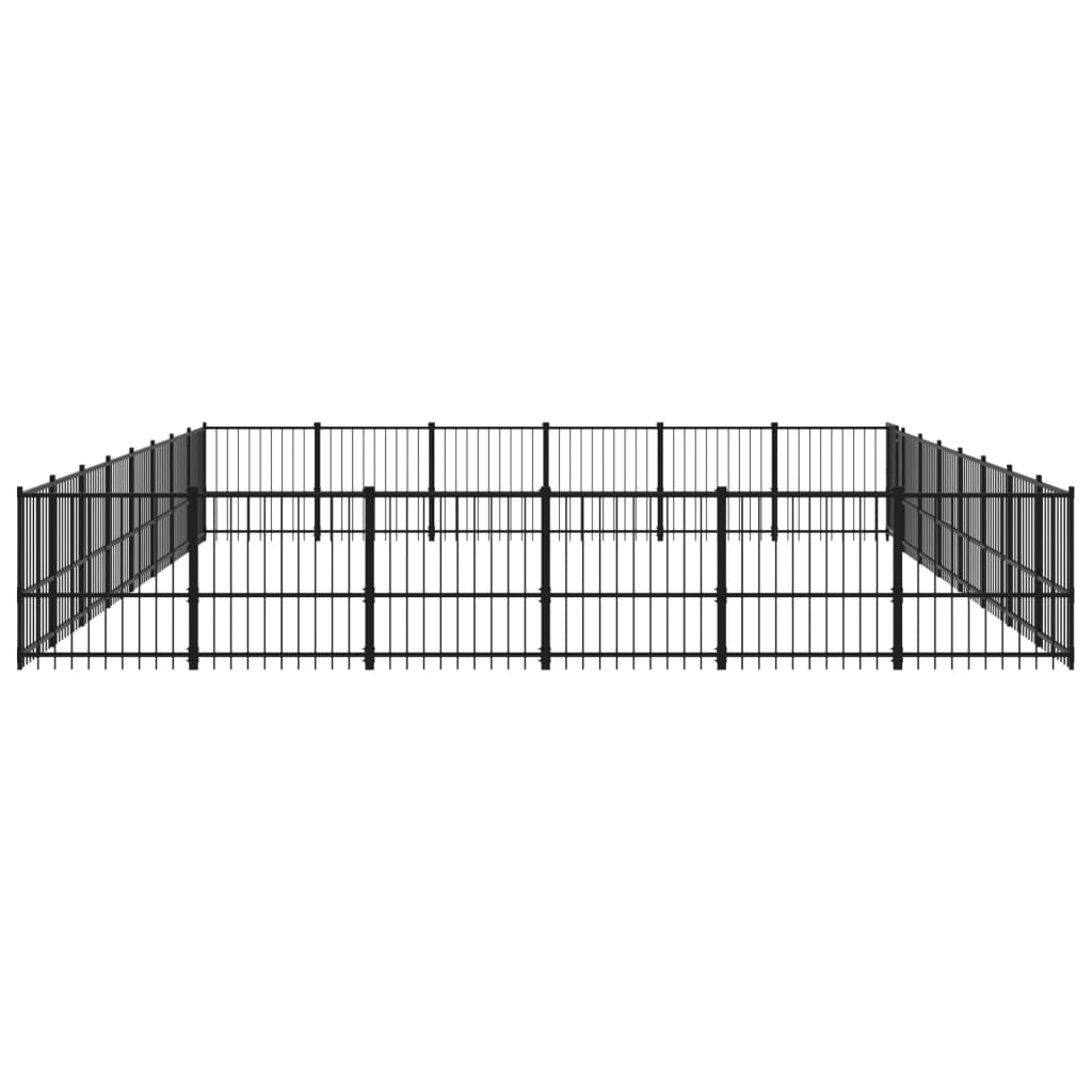 vidaXL Outdoor-Hundezwinger Stahl 45,16 m²