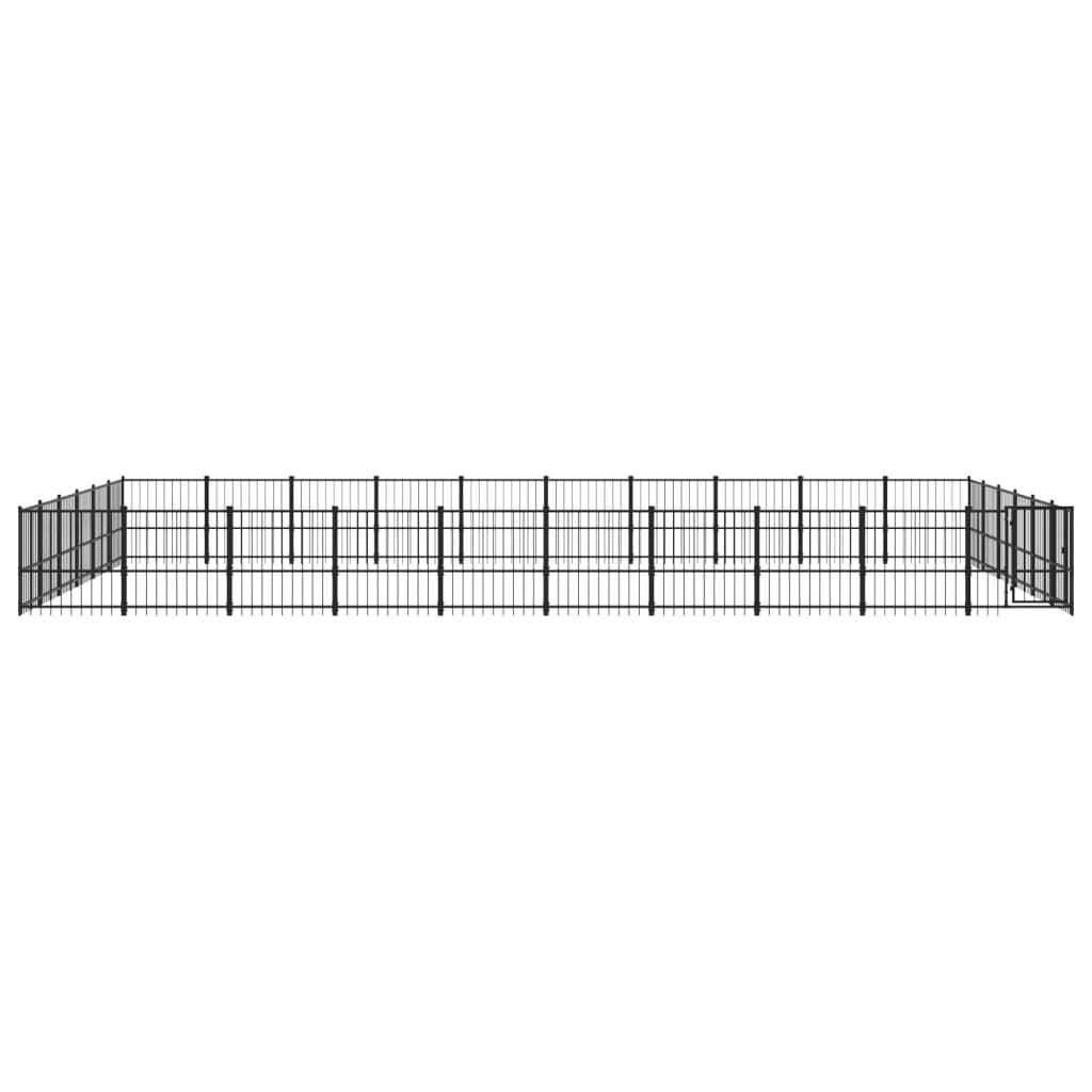 vidaXL Outdoor-Hundezwinger Stahl 56,45 m²