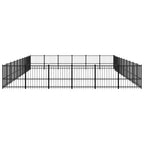 vidaXL Outdoor-Hundezwinger Stahl 56,45 m²