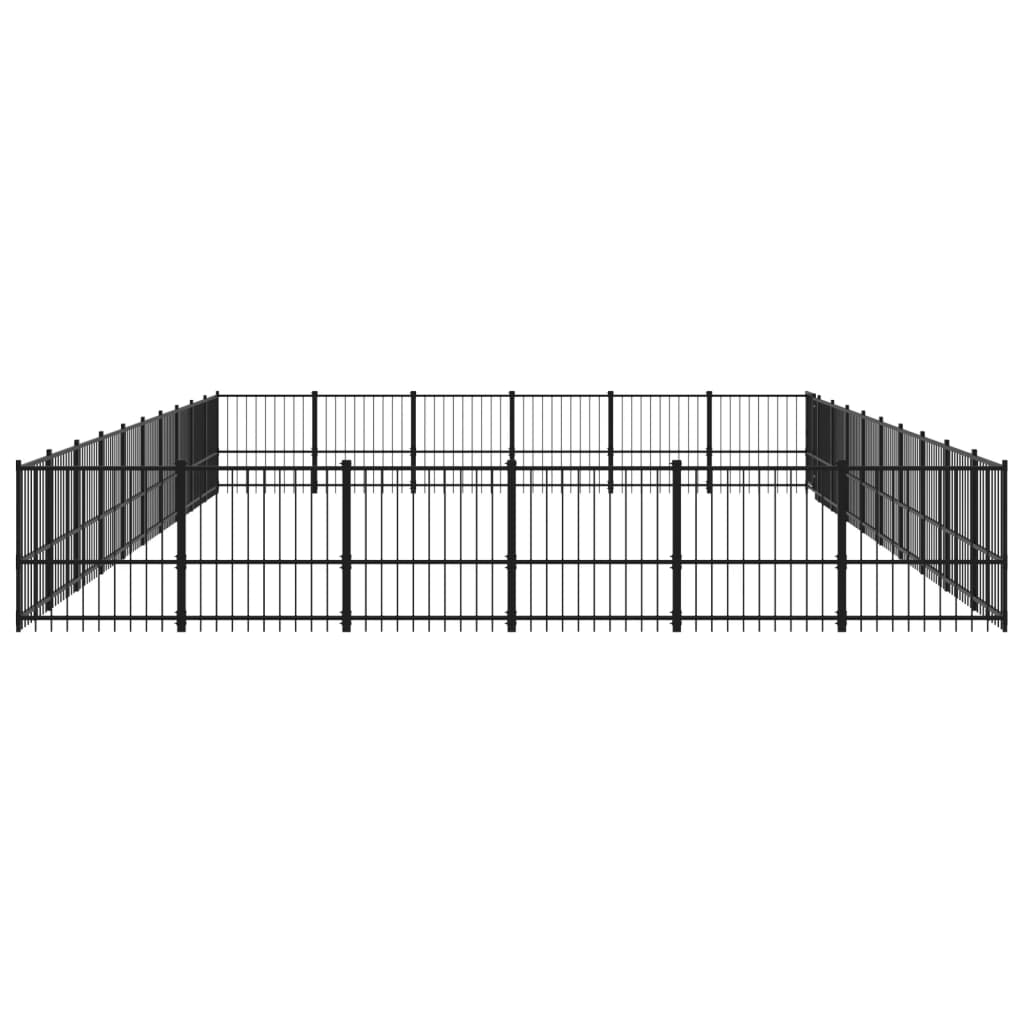 vidaXL Outdoor-Hundezwinger Stahl 56,45 m²