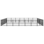 vidaXL Outdoor-Hundezwinger Stahl 46,1 m²