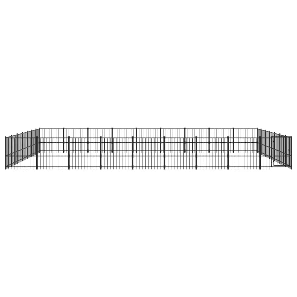 vidaXL Outdoor-Hundezwinger Stahl 59,28 m²