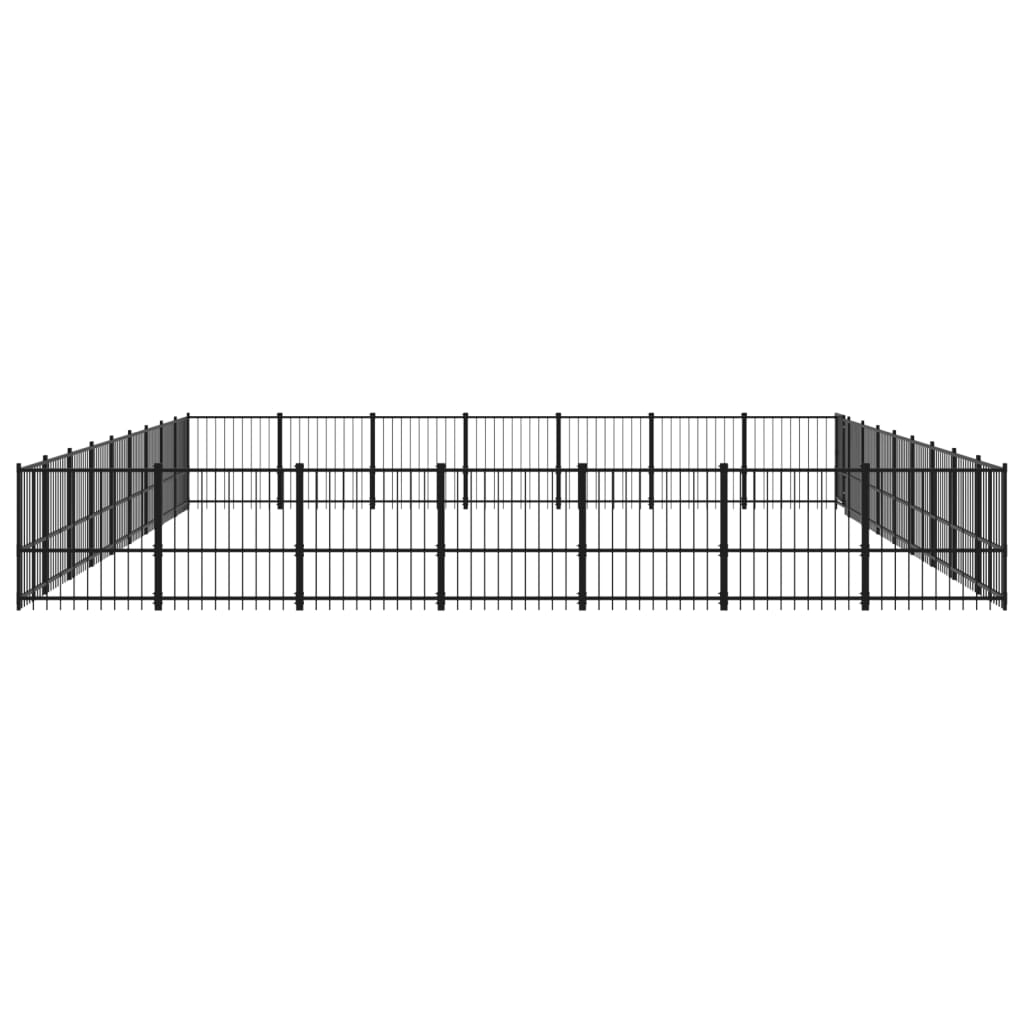 vidaXL Outdoor-Hundezwinger Stahl 59,28 m²