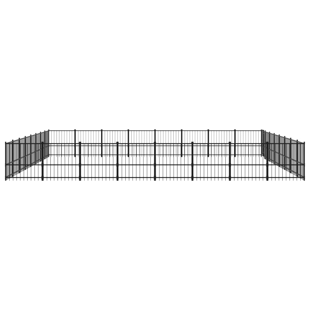 vidaXL Outdoor-Hundezwinger Stahl 60,22 m²