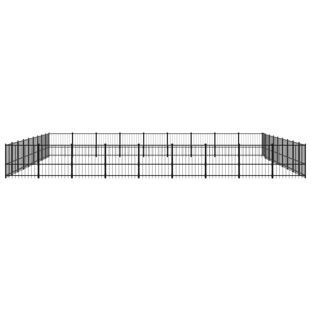 vidaXL Outdoor-Hundezwinger Stahl 76,21 m²