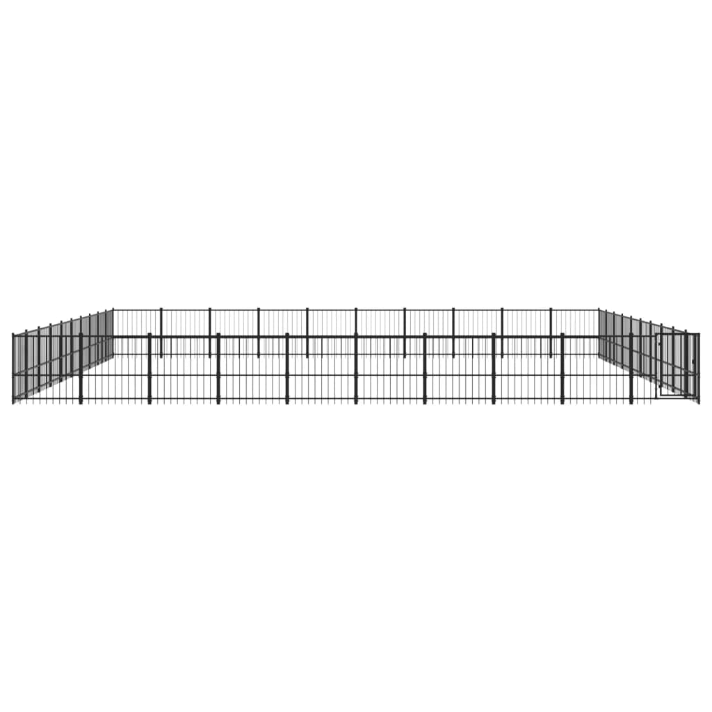 vidaXL Outdoor-Hundezwinger Stahl 94,09 m²
