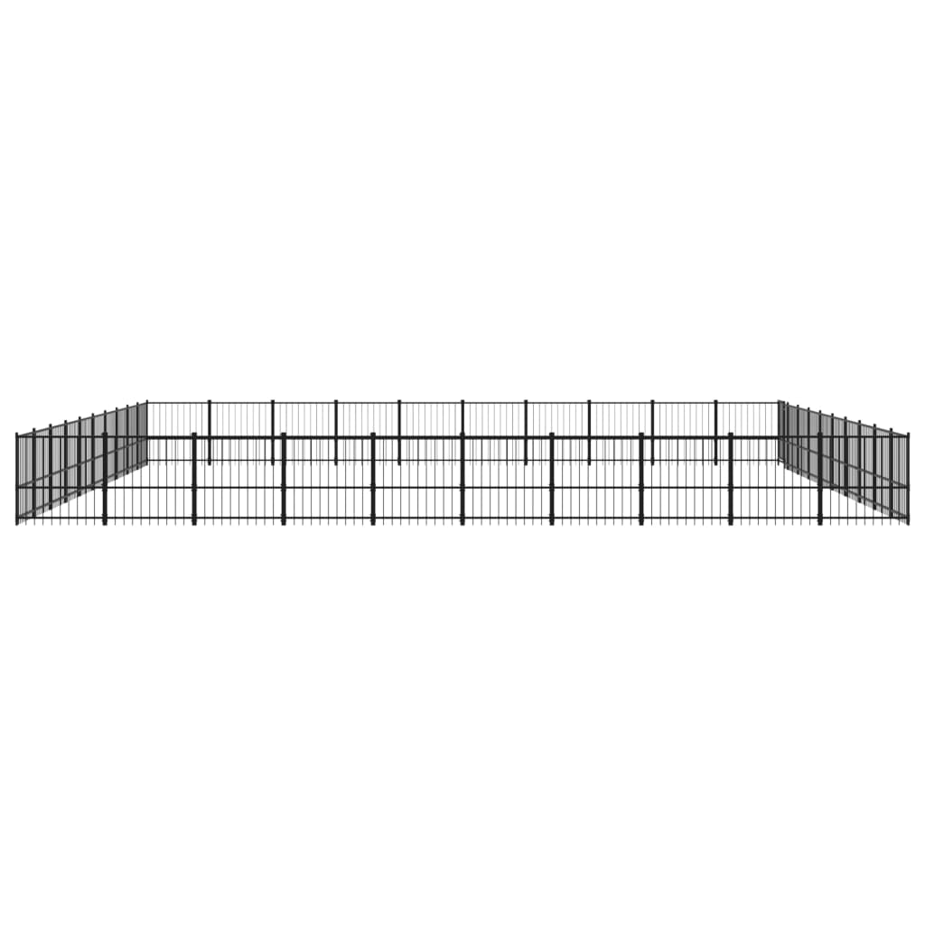 vidaXL Outdoor-Hundezwinger Stahl 94,09 m²