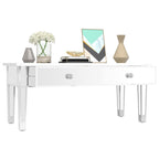 vidaXL Spiegel-Couchtisch 106x45x45 cm Holzwerkstoff und Glas