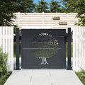 vidaXL Gartentor Anthrazit 100x75 cm Stahl Baum-Design