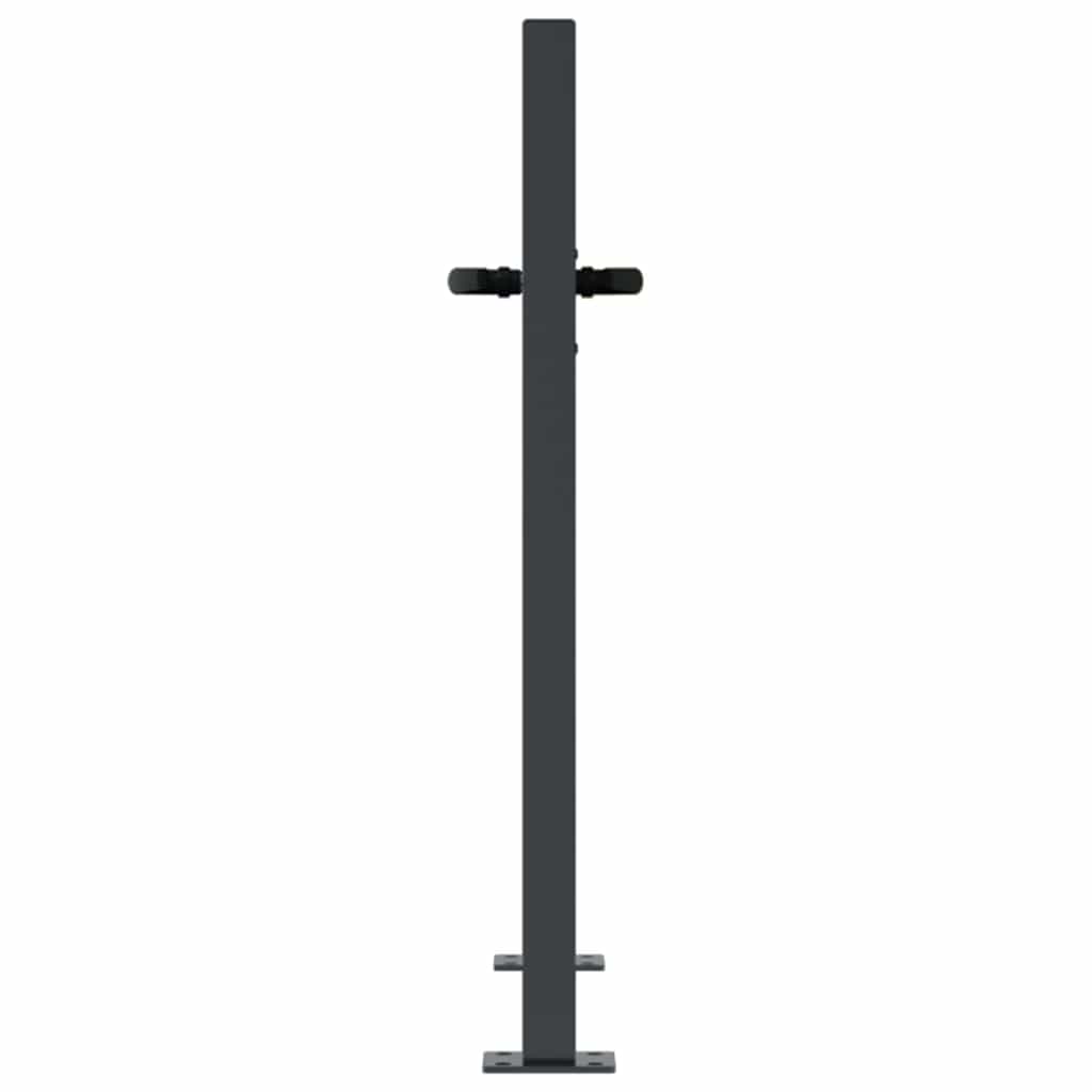 vidaXL Gartentor Anthrazit 100x75 cm Stahl Gras-Design
