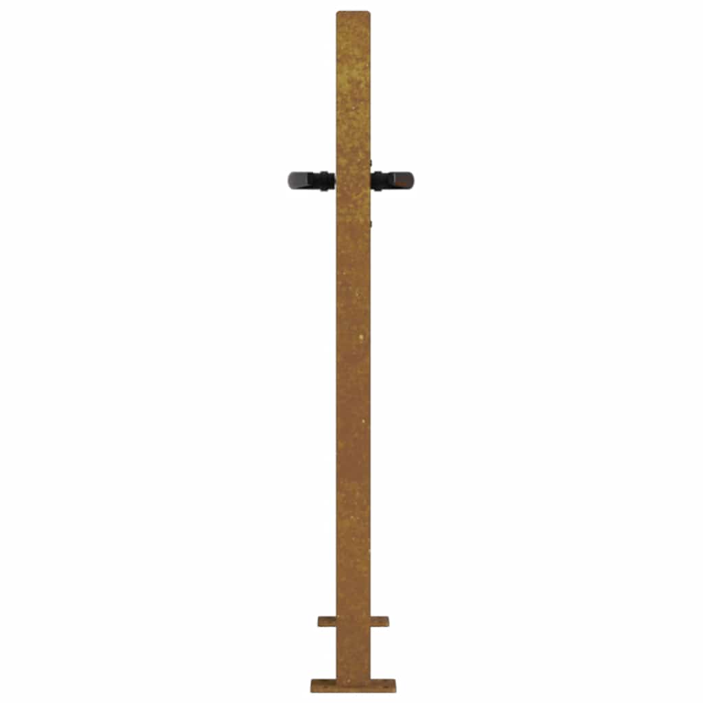 vidaXL Gartentor 100x75 cm Cortenstahl Gras-Design