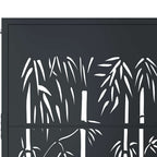 vidaXL Gartentor Anthrazit 100x75 cm Stahl Bambus-Design